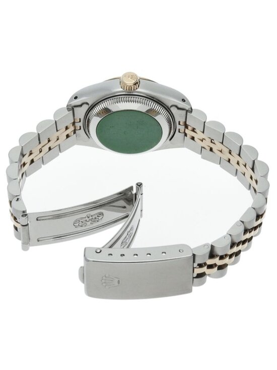 Rolex Datejust Watch Box 18k Yellow Gold SS White Polished